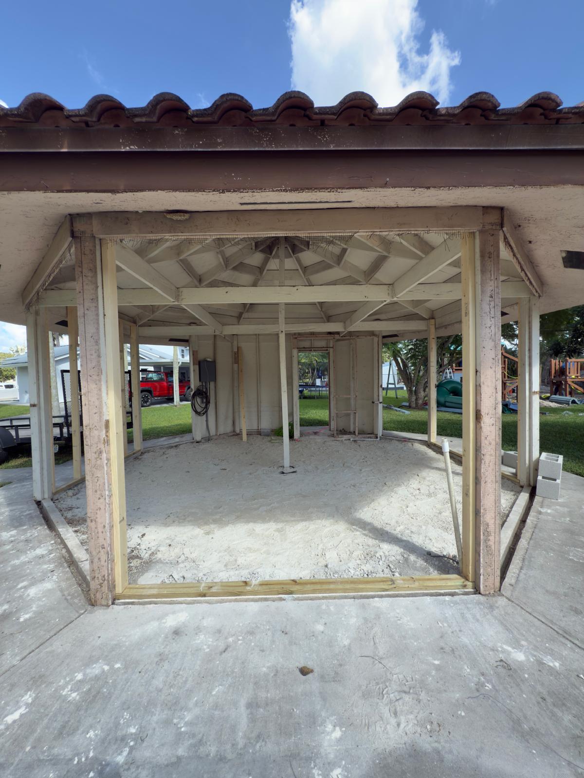 Outdoor tile cutting crew - LMV Construction